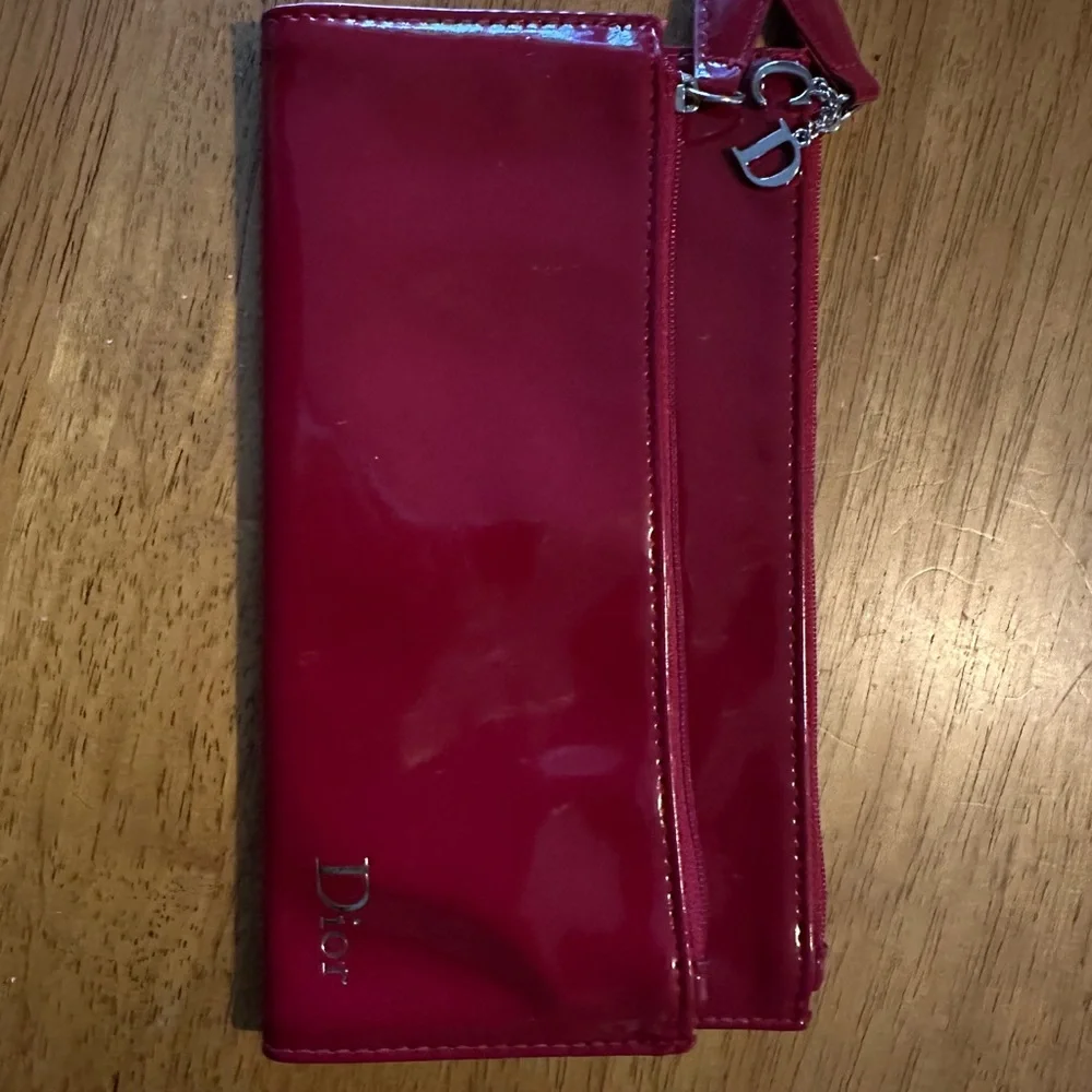 Dior Red Patent Leather Wallet